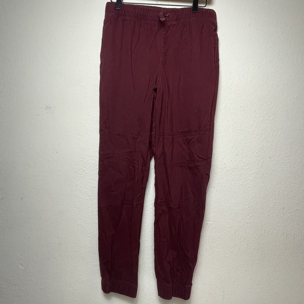 Arizona Boys Flex Burgundy Jogger Pants Drawstring Elastic Waist L 14/16 Husky